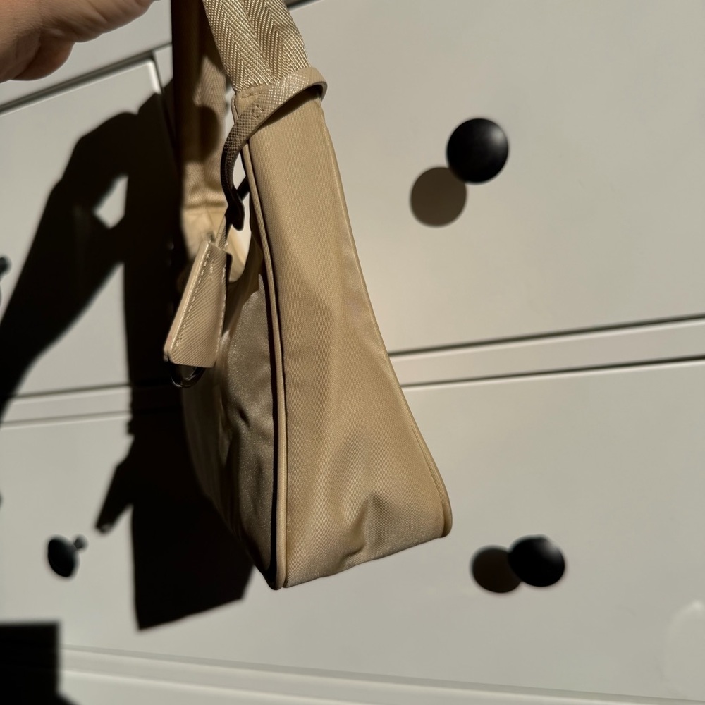 Pre loved - Prada Tan Nylon Shoulder Bag - Picture 11 of 16